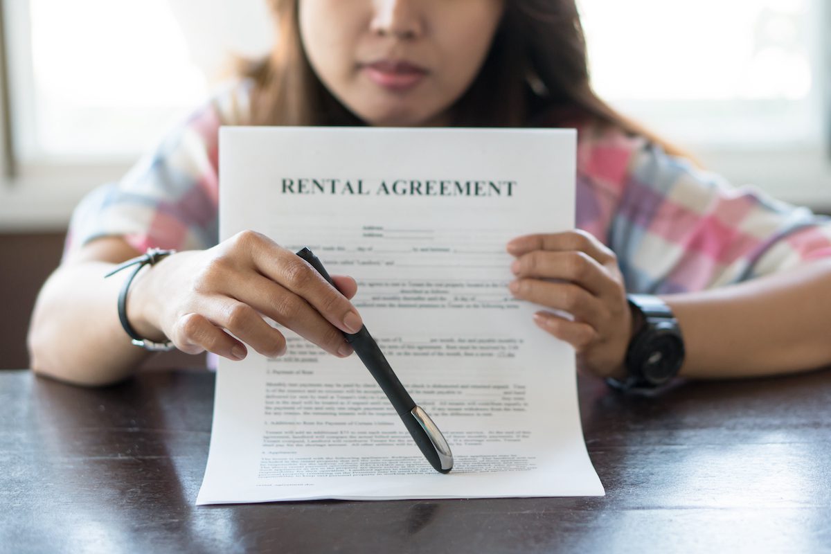 Landlord with rental agreement