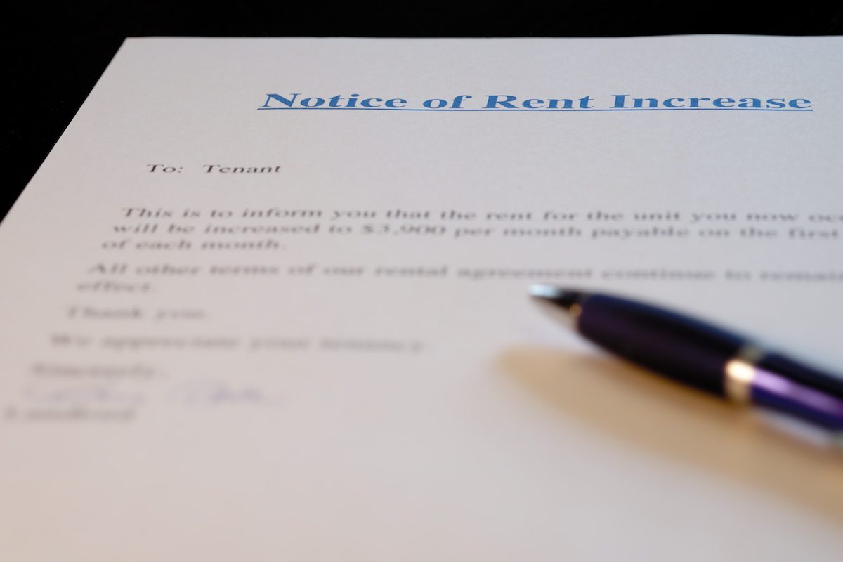 Notice of rent increase