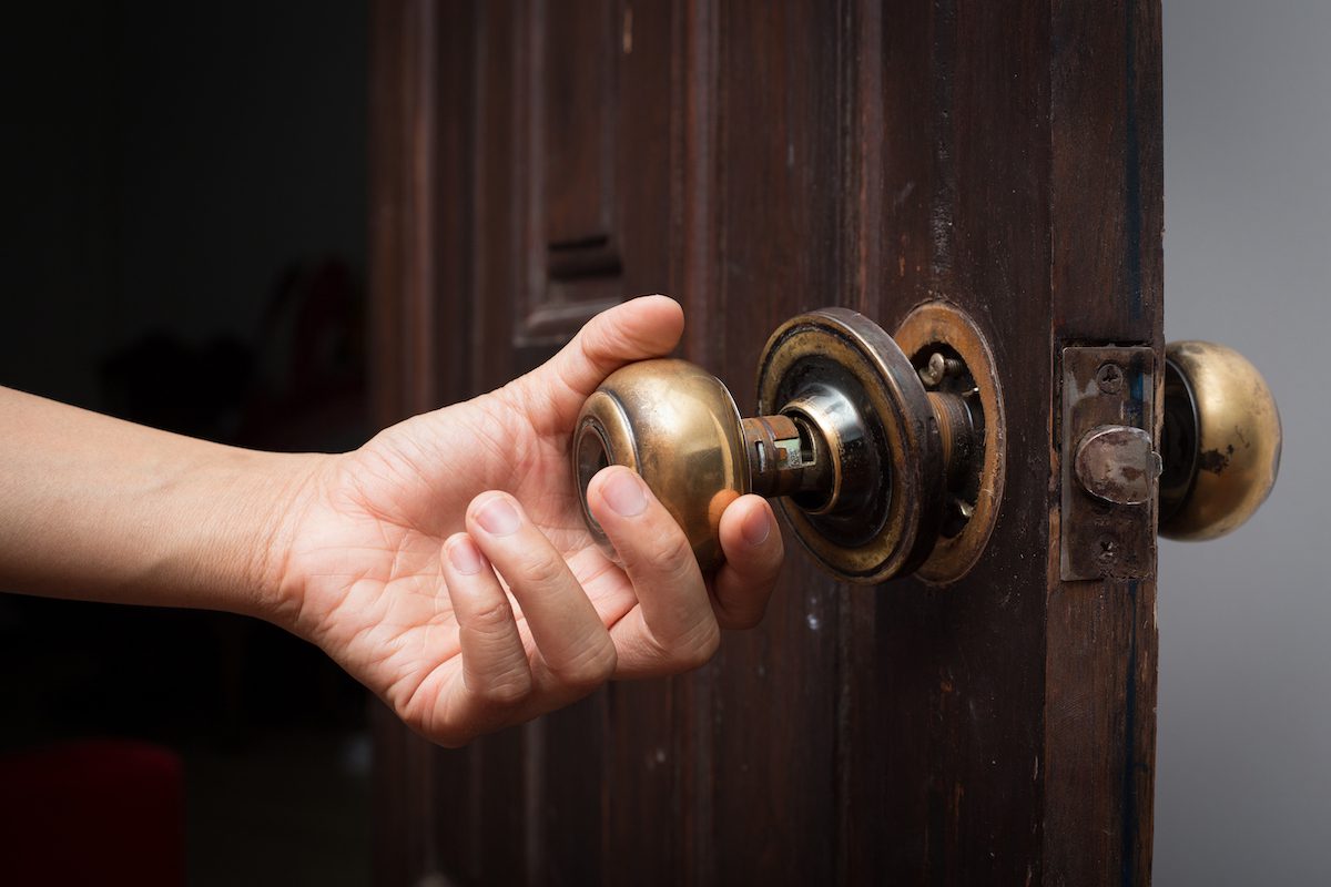 A broken door knob is the responsibility of the tenant who caused the damage.