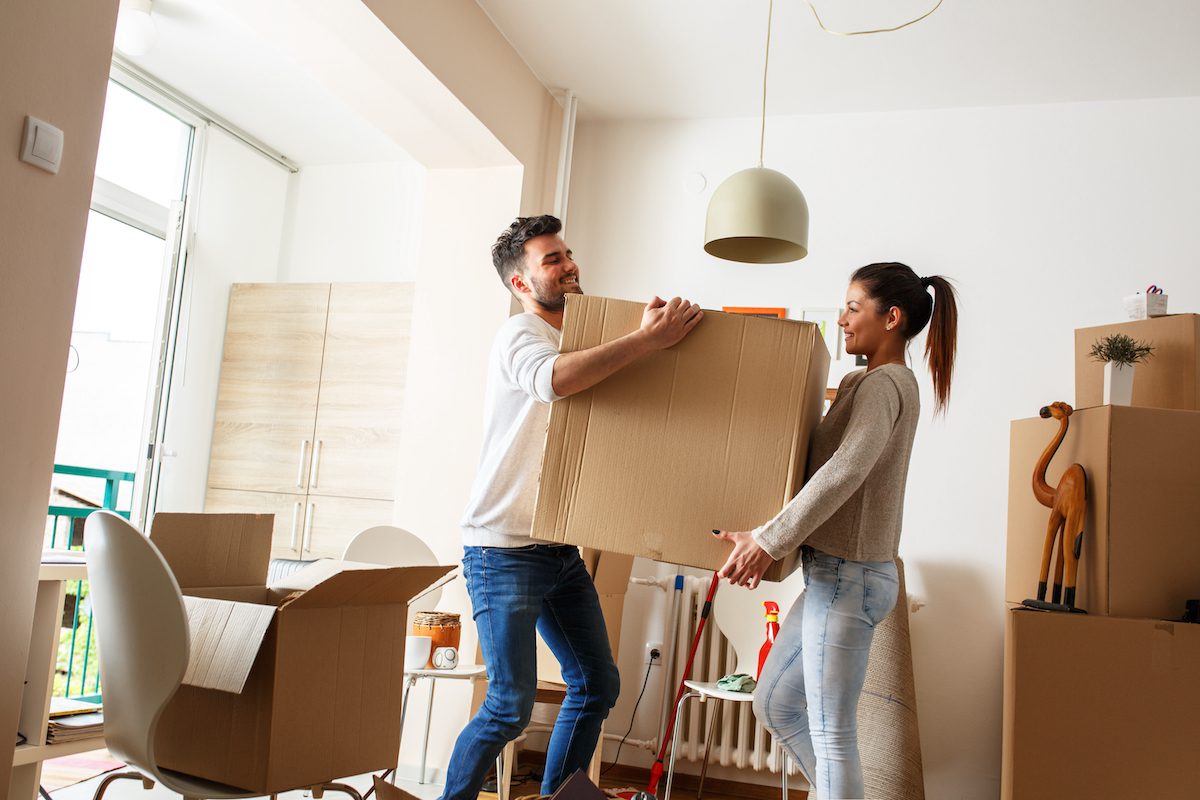 couple moving out of their month to month rental